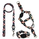 Ver imagem 1 de Conjunto Coleira, Peitoral Guia e Cinto para Cachorro - Tamanho Pequeno - Modelo Abstrata
