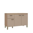 Ver imagem 2 de Balcão para Pia 120cm em MDF 15cm 3 Portas e Uma Gaveta Marrom/Champagne/Rosé