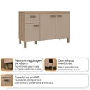 Ver imagem 5 de Balcão para Pia 120cm em MDF 15cm 3 Portas e Uma Gaveta Marrom/Champagne/Rosé