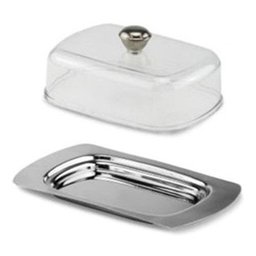 Mantegueira Inox Com Tampa Acrilico Porta Manteiga Mimo - 2