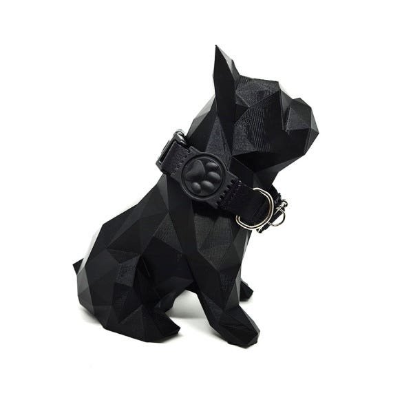 Conjunto coleira, peitoral, guia e cinto para cachorro - Tamanho Médio - Modelo Black - 2