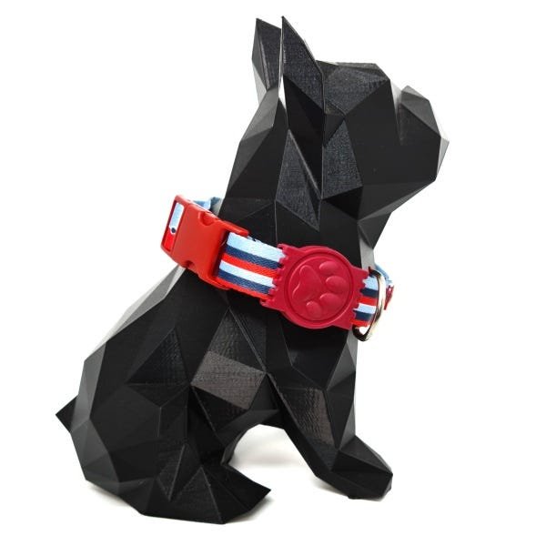 Conjunto coleira, peitoral guia e cinto para cachorro - Tamanho Pequeno - Modelo Marinheiro - 2