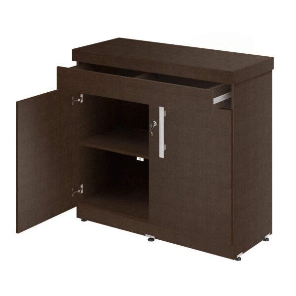 Armário para Escritório 2 Portas 1 Gaveta Mega Plata Móveis Menor preço em Armário para Escritório 2 Portas 1 Gaveta Mega Plata Móveis