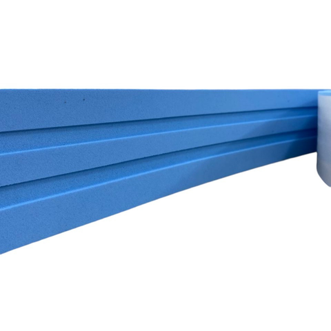 Moldura Guarnição Rodameio Eva Autocolante Marte 7cmx5mm 25 Metros - Azul