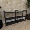 Aparador Suspenso Industrial Preto – Prateleira Estilosa para Quarto ou Sala - 1
