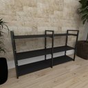Ver imagem 1 de Aparador Suspenso Industrial Preto – Prateleira Estilosa para Quarto ou Sala