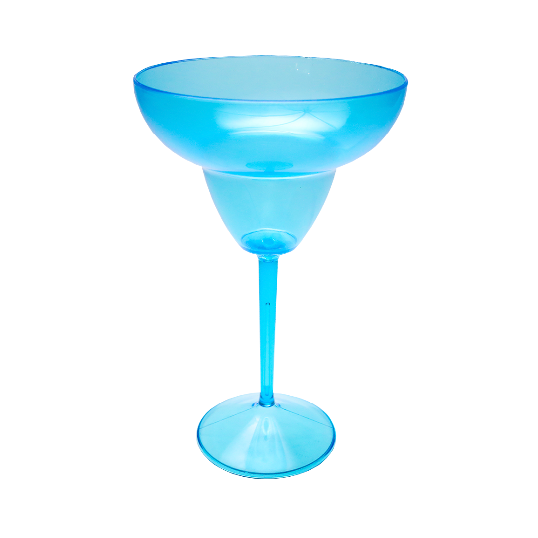 8 Taças de Margarita Acrílico Colorido 350 ML: Azul Bebe - 1