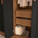 Ver imagem 5 de Guarda-roupa 6 Portas de Bater Kappesberg Canela/preto Fosco 180cm