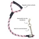 Ver imagem 4 de Conjunto Peitoral e Guia para Cachorro - Tamanho Médio - Modelo Rosa