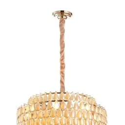 Lustre de Vidro Odeon 48cmx78cm Bella Iluminação - 4