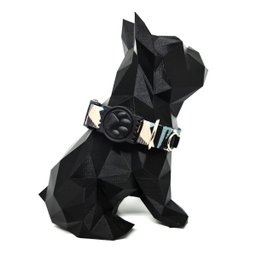 Conjunto coleira, peitoral e guia para cachorro - Tamanho Médio - Modelo Abstrata - 2