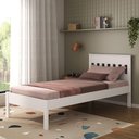 Ver imagem 2 de Cama de Solteiro para Colchão 88 X 188 Cm Multimóveis Cr35253 Branco