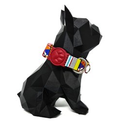 Conjunto coleira,peitoral e guia para cachorro - Tamanho Grande - Modelo Afrika - 2