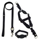 Ver imagem 1 de Conjunto Coleira,peitoral e Guia para Cachorro - Tamanho Grande - Modelo Black