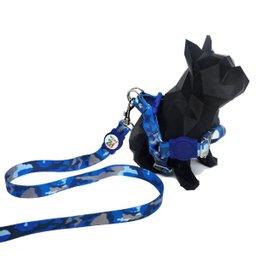 Conjunto coleira, peitoral e guia para cachorro - Tamanho Pequeno - Modelo Camuflado - 2