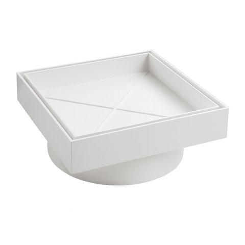 Ralo Smart Invisível Quadrado Branco 15 x 15 Centímetros - 2308 - Estrela