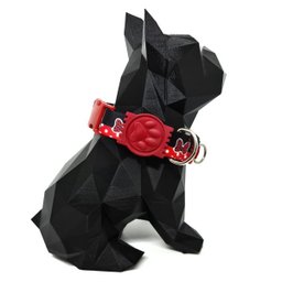 Conjunto coleira, peitoral e guia para cachorro - Tamanho Pequeno - Modelo Minnie - 2