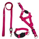 Ver imagem 1 de Conjunto Coleira,peitoral e Guia para Cachorro - Tamanho Grande - Modelo Pink