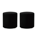 Ver imagem 2 de 2 Puff Decorativo Triunfo Viena Tecido Veludo Pé de Plastico:preto