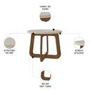 Ver imagem 3 de Mesa Centro Redonda 65cm para Sala Mdf Rexxar Cedro/off A09 - Mpozenato