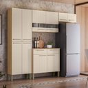 Ver imagem 4 de Cozinha (com Balcão) 8 Portas 2 Portas de Vidro 2 Gavetas Nala Plus Freijo/soft - Ssx Multicoisas