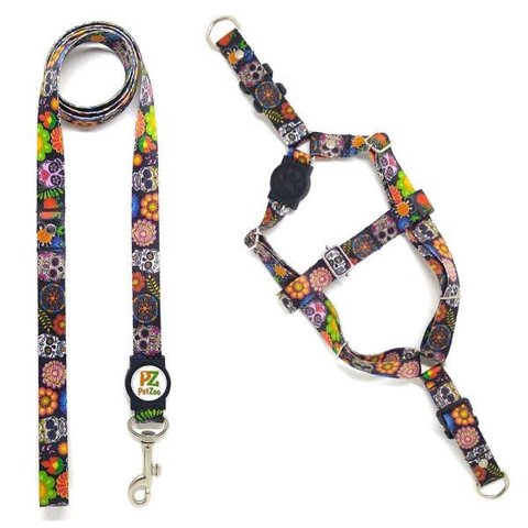 Conjunto Peitoral e Guia para Cachorro - Tamanho Grande - Modelo Mexicano