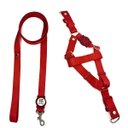 Ver imagem 1 de Conjunto Peitoral e Guia para Cachorro - Tamanho Médio - Modelo Red