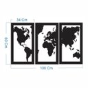 Ver imagem 4 de Quadro Decoração Vazado Mapa Mundi Mdf 6mm Branco 100x60 Cm