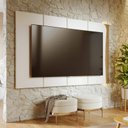 Ver imagem 1 de Painel Suspenso para Tv Amalfi Off White Matte Freijó – Colibri