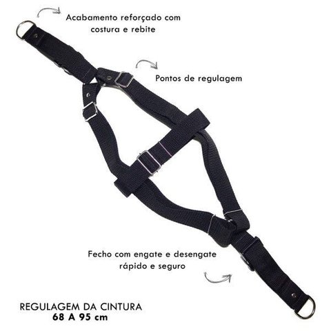 Peitoral para Cachorro - Tamanho Gg - Básico Preto