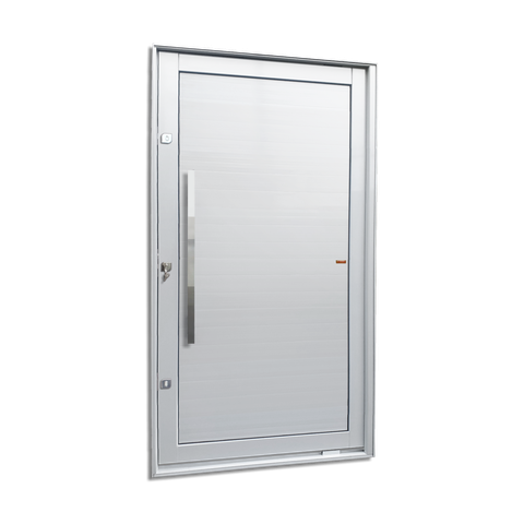 Porta Pivotante Alumínio Lambril c/Puxador Esq. Elite Branco 240x120 Brimak