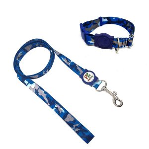 Conjunto coleira e guia para cachorro - Tamanho Pequeno - Modelo Camuflado