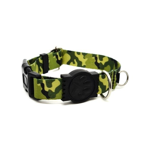 Conjunto coleira e guia para cachorro - Tamanho Pequeno - Modelo Exercito - 3