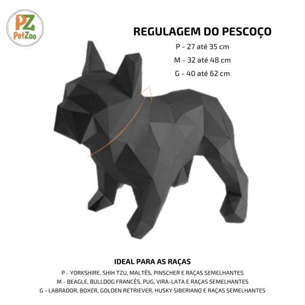 Conjunto coleira e guia para cachorro - Tamanho Pequeno - Modelo Exercito - 5