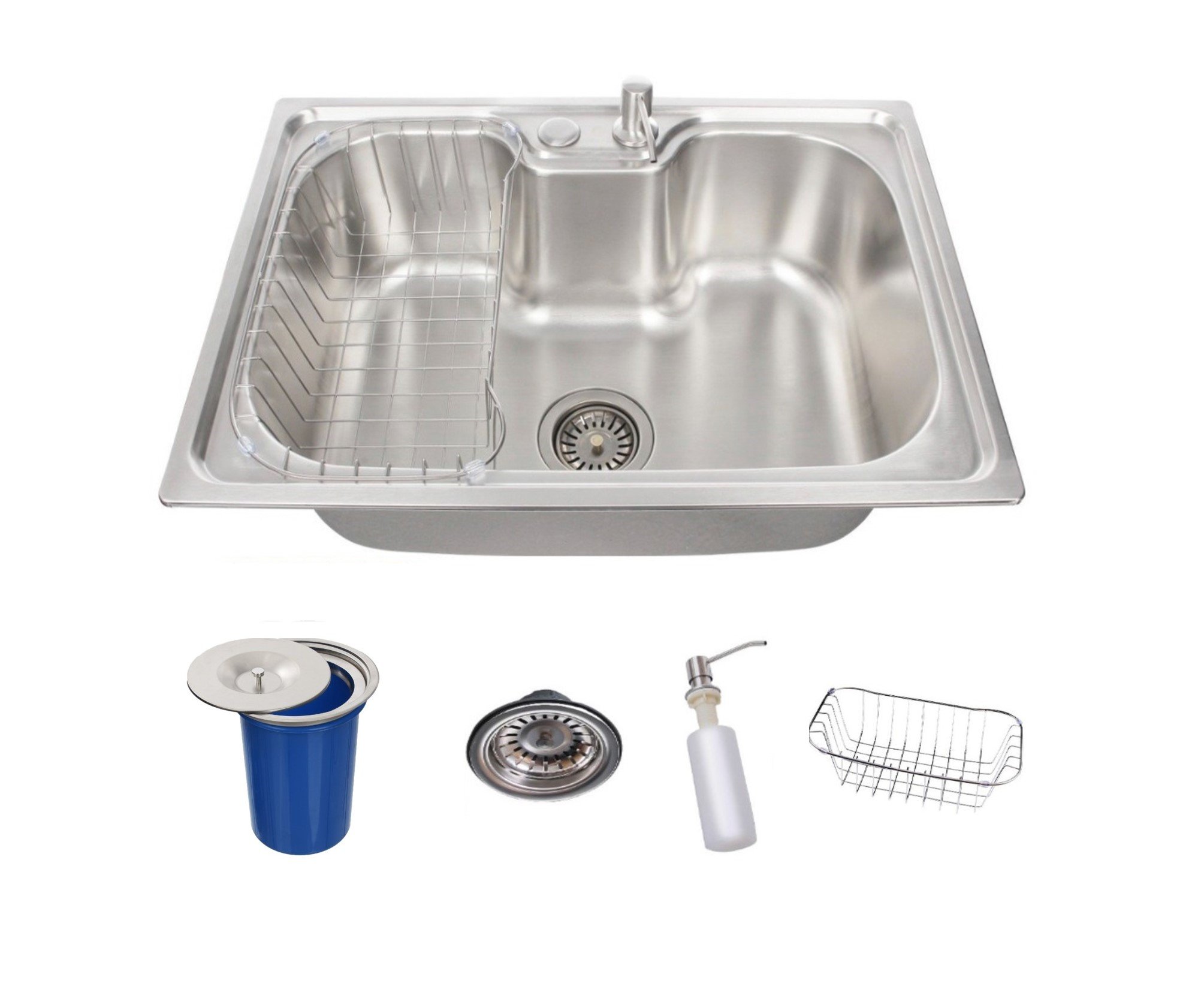 Cuba Gourmet Cozinha Aço Inox 304 50x40cm com Lixeira 5 Lt