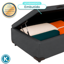 Ver imagem 3 de Cama Box Bau Solteiro Blindado Nature Cinza 78x188