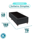 Ver imagem 4 de Cama Box Bau Solteiro Blindado Nature Cinza 78x188