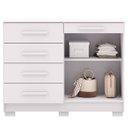 Ver imagem 7 de Cômoda Grande Sapateira Quarto 5 Gavetas 2 Portas Sirios Branco