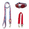 Conjunto coleira, guia e cinto para cachorro - Tamanho Médio - Modelo Marinheiro - 1