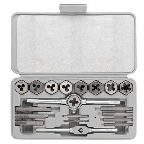 Jogo de Macho e Tarraxa Cossinete Maleta 20 Peças para Rosca