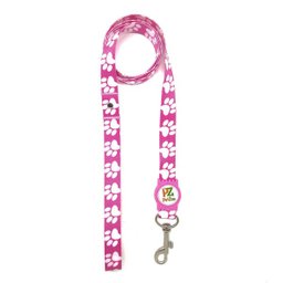 Conjunto Coleira, Guia e Cinto para Cachorro - Tamanho Médio - Modelo Pata Rosa - 4