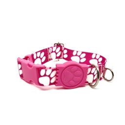 Conjunto Coleira, Guia e Cinto para Cachorro - Tamanho Médio - Modelo Pata Rosa - 3