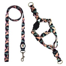 Conjunto peitoral e guia para cachorro - Tamanho Pequeno - Modelo Abstrata - 1