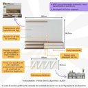 Ver imagem 2 de Painel para Tv até 65 Polegadas com Aparador 4 Portas com Espelho Multimóveis Mp1088 Rustic/branco