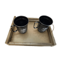 Ver imagem 2 de Canecas (2) Preta Cerveja Aluminio 600ml C Bandeja Churrasco Utensilios do Chef