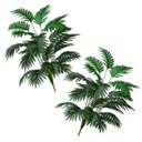 Ver imagem 1 de 2 Planta Artificial Samambaia Silicone 48cm Verde Permanente Decoração Elegante Moderna Luxo