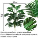 Ver imagem 2 de 2 Planta Artificial Samambaia Silicone 48cm Verde Permanente Decoração Elegante Moderna Luxo