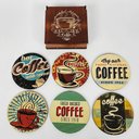Ver imagem 3 de Porta Copos e Xícaras em Mdf Coffee 6 Descansos com Caixinha Artesanal Personalizados