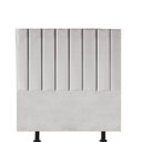 Ver imagem 2 de Kit Cabeceira e Calçadeira Baú Casal 140cm Carla Suede Cinza Claro - D A DECOR