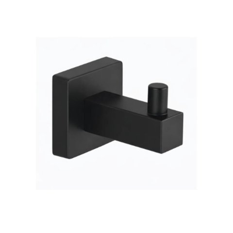 Cabide para Banheiro de Metal Cubit Preto/Matte Meber Metais